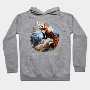 Red Panda In Nature Hoodie